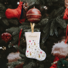 Mini chaussette de Noël blanche Mini chaussette de Noël personnalisable