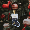 Mini chaussette de Noël bleu Mini chaussette de Noël personnalisable