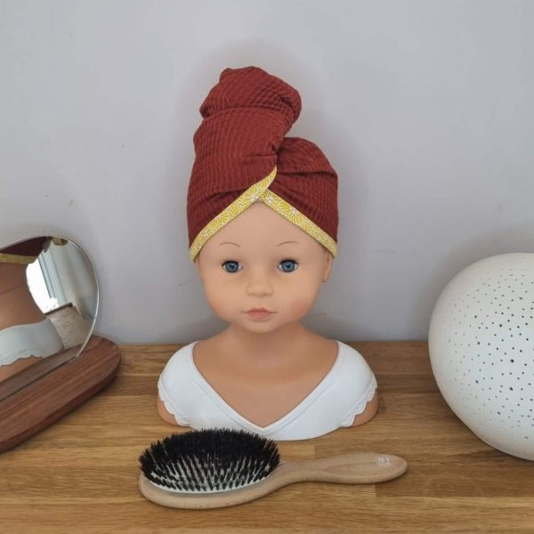 Terracota riad jaune Turban sèche cheveux