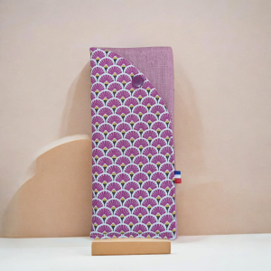 Etui à lunettes éventail violet