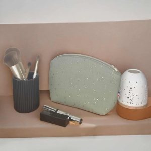 Trousse beauté verte Trousse à maquillage sauge