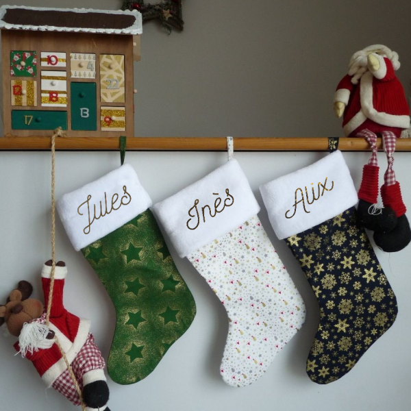 Grande chaussettes Chaussette de Noël personnalisable
