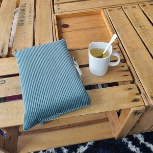 Pochette livre de poche velours vert